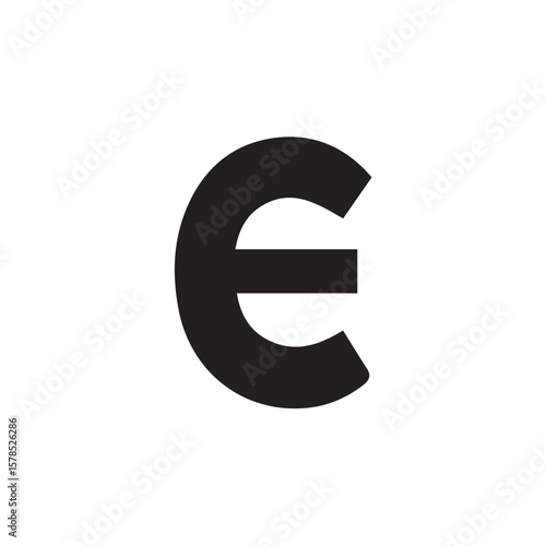 euro symbol on white background 