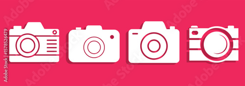 camera icon set. camera photo icon symbol, snapshot sign. camera silhouette vector illustration. EPS 10
