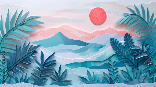 tropical island with palm trees