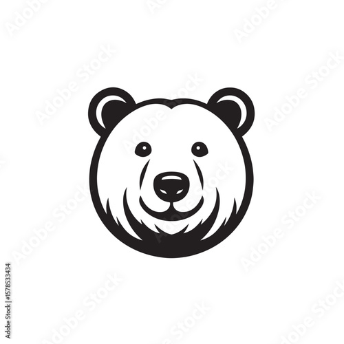 polar bear head vector illustration