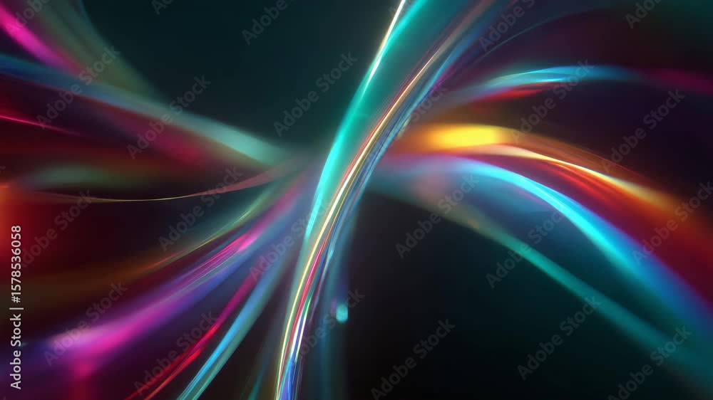 Colorful abstract neon light flow on dark background Colorful abstract neon light flow on dark background