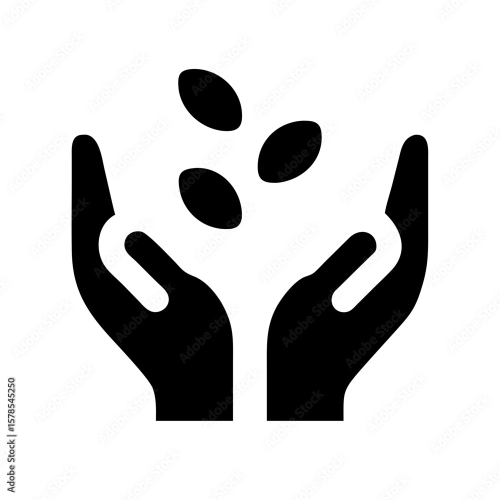 Obraz premium Open hands with seeds, illustrating cultivation and growth, suggesting environmental care and agricultural investment. Open hands with seeds represent an act of planting and nurturing new life.