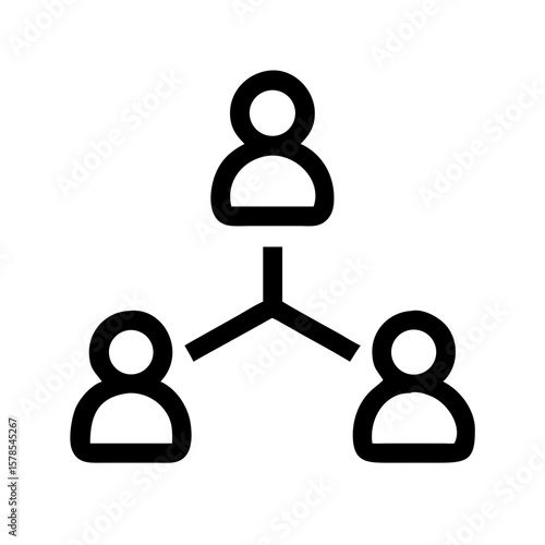 People connected by lines symbolize network, teamwork, and communication in modern society. People connected by lines show connection, relationships, and cooperation to ensure success.