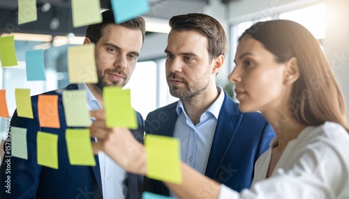 Group of students and business people together in classroom setting