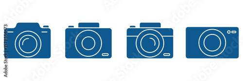 Camera icon set. photo camera icon.  camera line icon, photo snap camera line art symbol vector .  