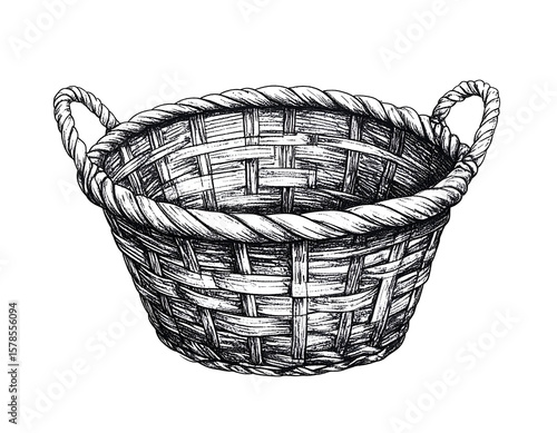 Wicker Basket Illustration