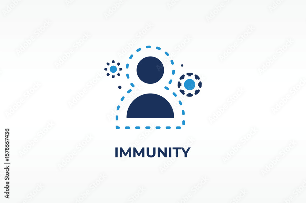 IMMUNITY vector, icon or logo sign isolated symbol illustration IMMUNITY vector, icon or logo sign isolated symbol illustration