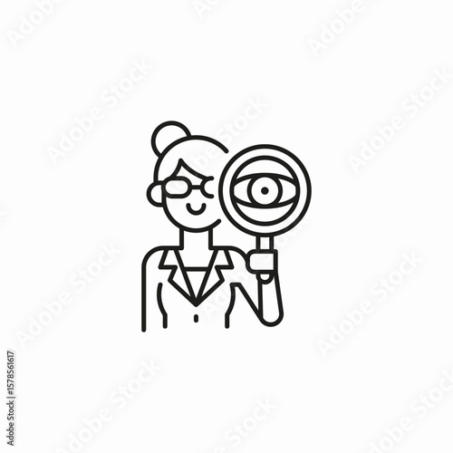 auditor magnifying glass icon sign vector