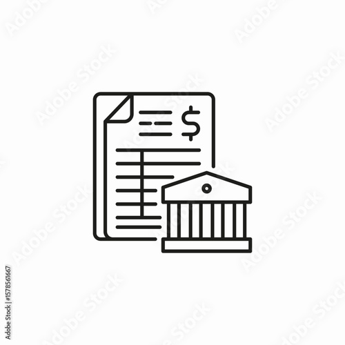 bank statement finance icon sign vector