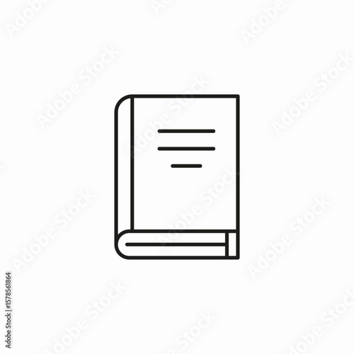 closed book reading icon sign vector