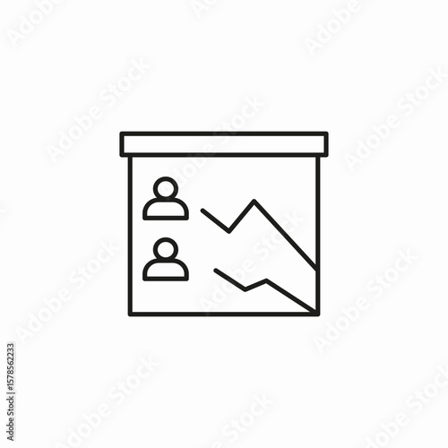 election results chart icon sign vector