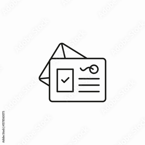 mail document approved icon sign vector