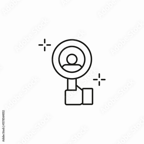 user search magnifying icon sign vector