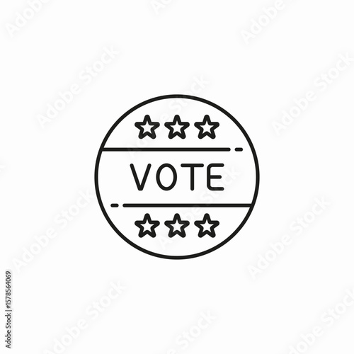 vote rating circle icon sign vector