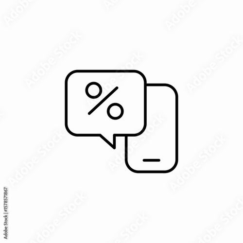 discount chat bubble icon sign vector