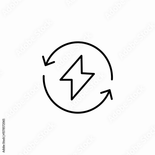 energy renewable cycle icon sign vector