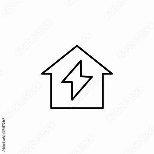 house electric energy icon sign vector