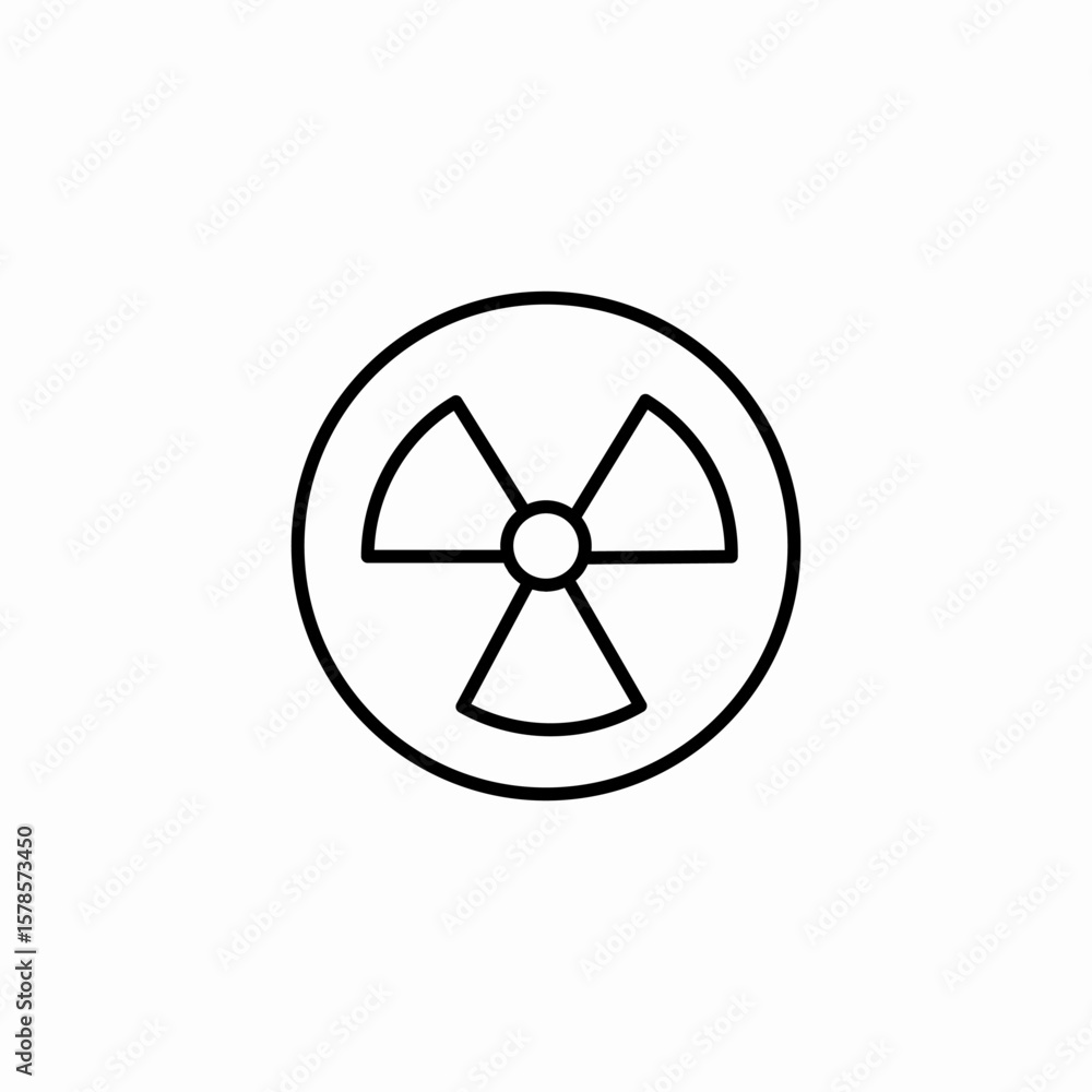 radioactive warning symbol icon sign vector radioactive warning symbol icon sign vector