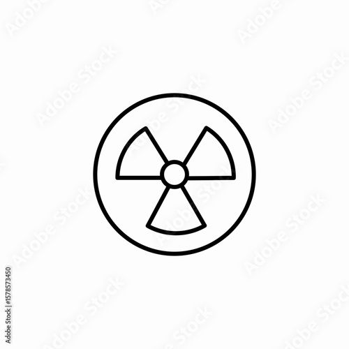 radioactive warning symbol icon sign vector