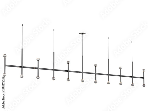 JOULLE 17-001 , Brass -Black-Silver / Clear crystal , Elegant Lighting Fixture Against black bachground 