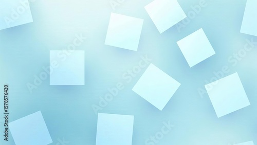 Wallpaper Mural Creativity and organization abstract concept with floating paper notes on a soft blue gradient background for brainstorming ideas Torontodigital.ca