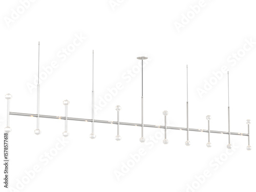 JOULLE 17-001 , Brass -Black-Silver / Clear crystal , Elegant Lighting Fixture Against white bachground 