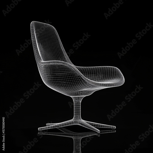 Customize look, scale 3d Antique chair model design .