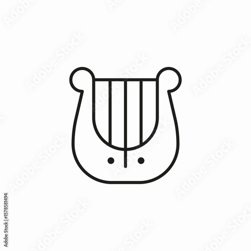 classical lyre harp icon sign vector