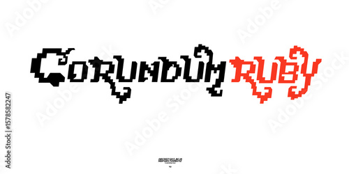 Elegant Font. Pixel Graffiti Font. Creative pixel tails  Uppercase.Street Art Classic Lettering Fashion Designs Typography modern serif decorative vintage concept vector illustration. 8 bit font