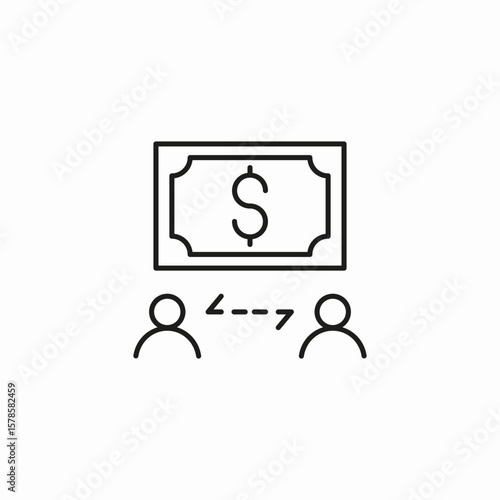 money transfer people icon sign vector