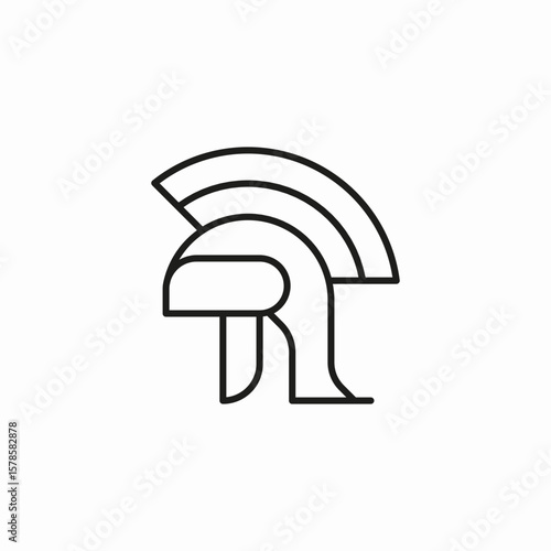roman soldier helmet icon sign vector