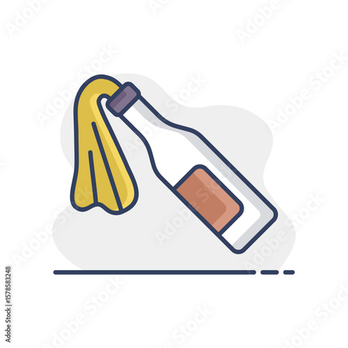 Molotov cocktail flat vector icon