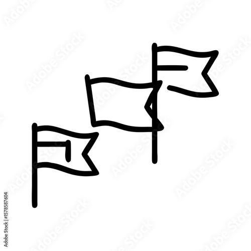 Language courses flags set icon 