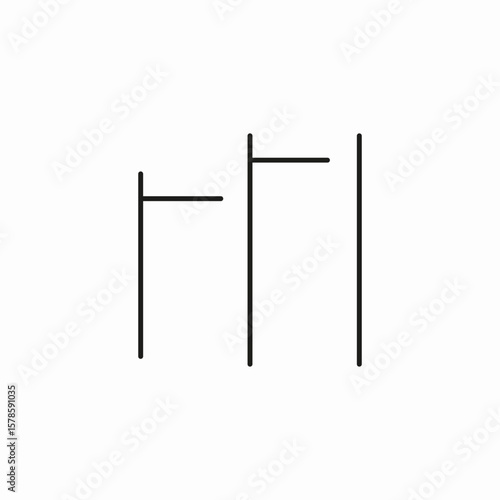 parallel bars gymnastics icon sign vector