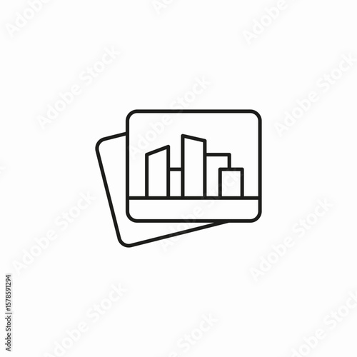 photo stack cityscape icon sign vector