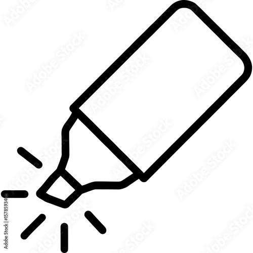 Highlighted emphasized icon outline vector