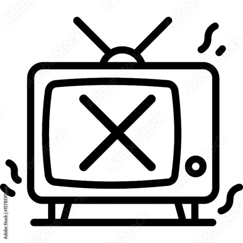 Outdated obsolete icon outline vector