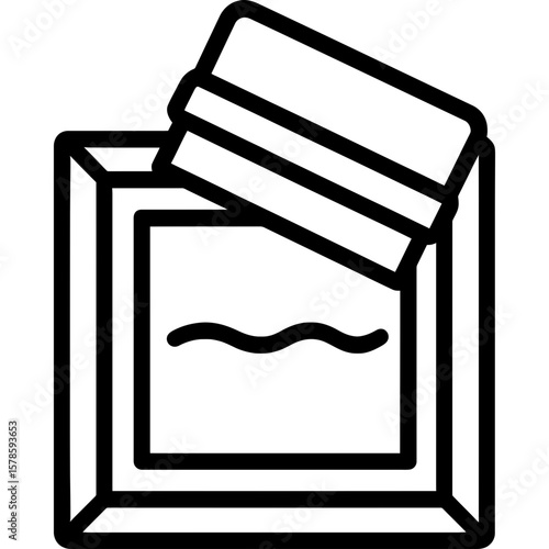 Screen printing frame outline icon vector