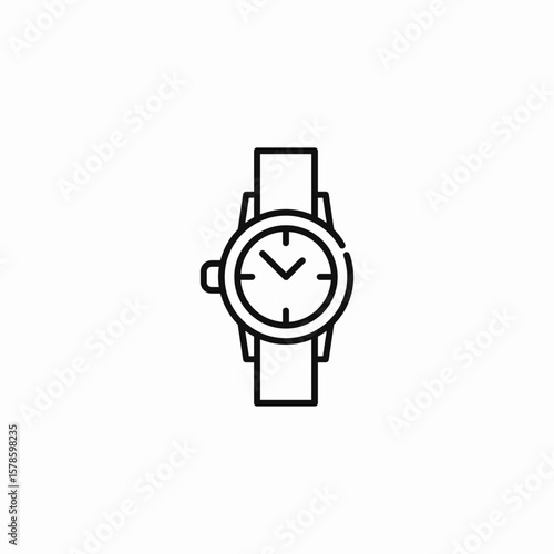 wrist watch time icon sign vector