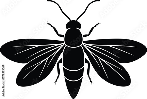  firefly silhouette vector illustration