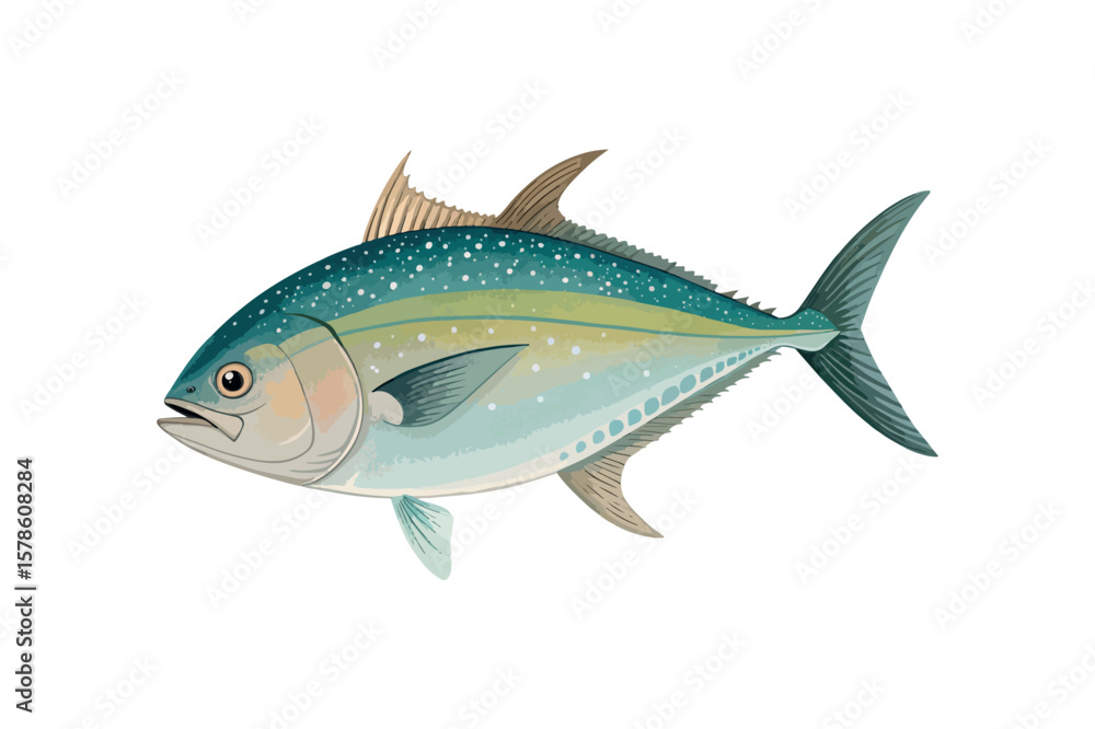 Naklejka premium Trevally gradient on white background.01