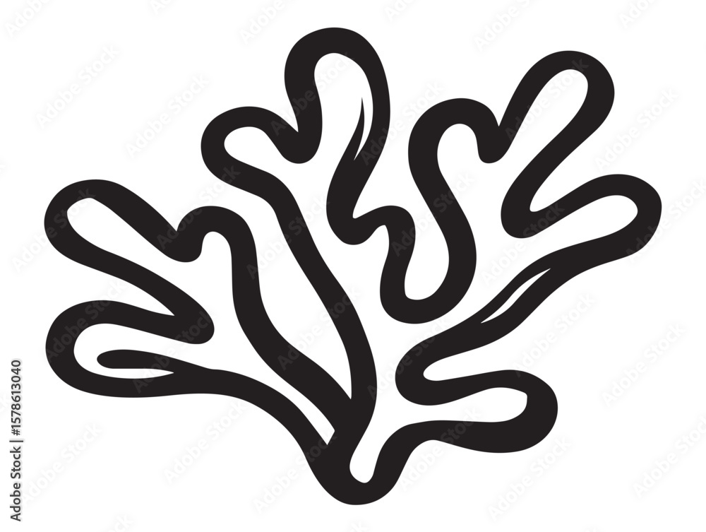 Obraz premium Hand-Drawn Vector Art of Fresh Algae