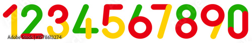 数字・ナンバーアイコンイラスト素材数字01