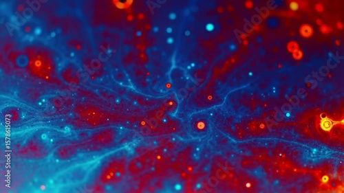 Abstract fluid motion background with vibrant colors of red, blue, and orange