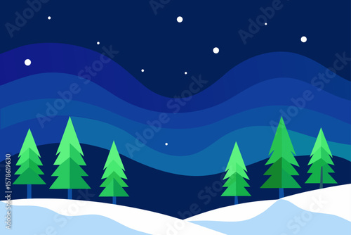 aurora borealis above snow covered trees