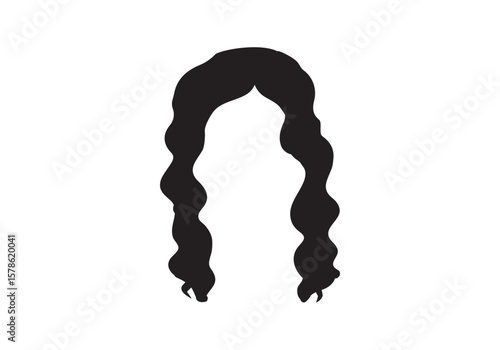 A collection of women's hairstyles of various forms. Wigs for creating different images
women wigs hairstyle silhouette vector illustration design