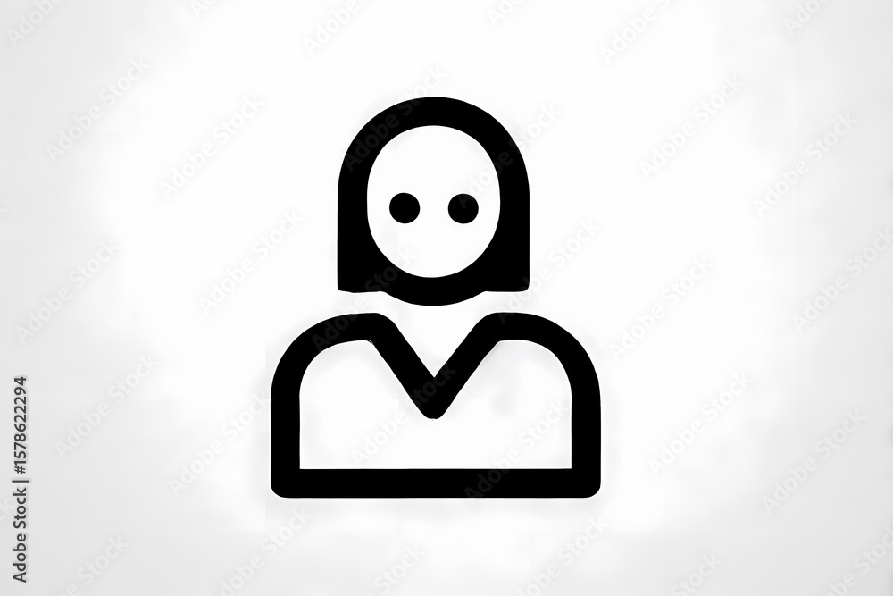 Obraz premium Simple Black and White Icon Vector Illustration Minimalist Design Element Graphic Symbol Clean White Background Unique Icon Design Modern Simple Icon 