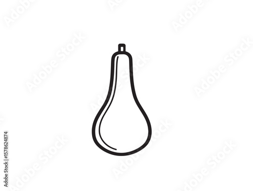 Bottle Gourd Vegetable Icon Clean Vector Lines
