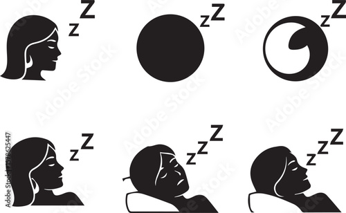 Sleep Cycle Chart Vector Icon | Rest Pattern & Health Monitoring Symbol