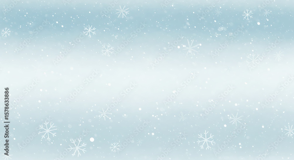 Fototapeta premium Winter's Gentle Whisper A Soft Digital Painting